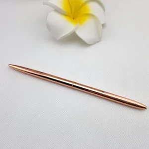 hot selling rose gold ball pen for gift , promotional slim ballpoint pen