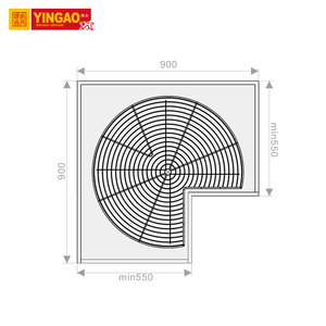 270 Circle Magic <strong>Corner</strong> Lazy Susans Revolving Kitchen <strong>Corner</strong> Cabinet <strong>Basket</strong> - Product Image 3