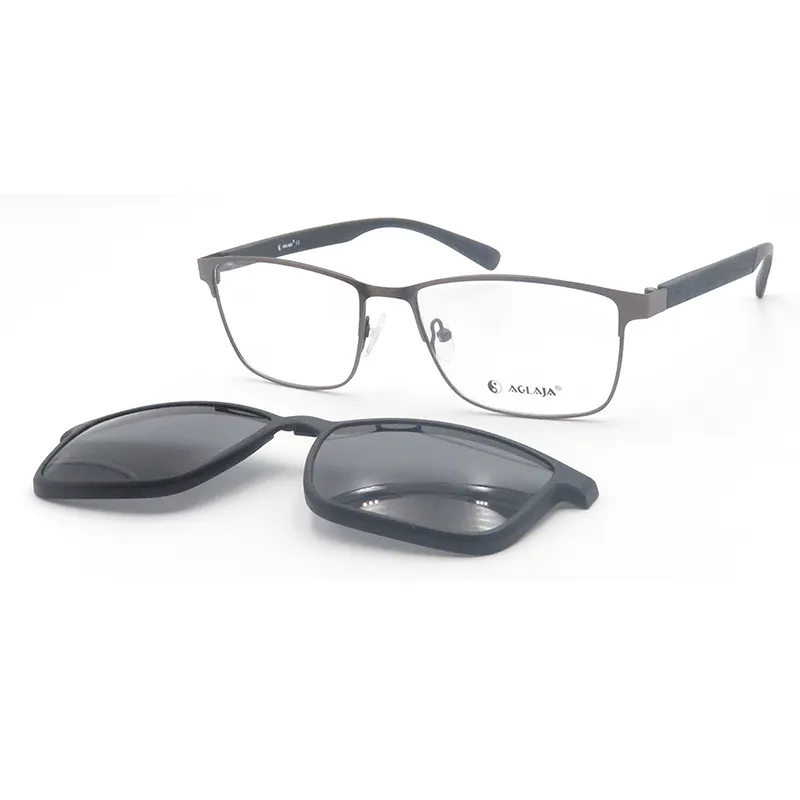 Classic Metal Sunglasses CE Polarized Magnetic TR Fashion Clip on Optical Frames
