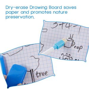 2 in 1 tavolo da disegno magnetico con lettere, numeri e simboli-cancellabile educativo Doodle schizzo giocattolo per l'apprendimento dei bambini - Product Image 3