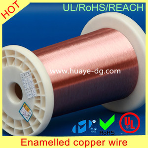 High quality electronic UL RoHS Self bonding solderable polyurethane 155 degree round enameled copper wire - Product Image 1