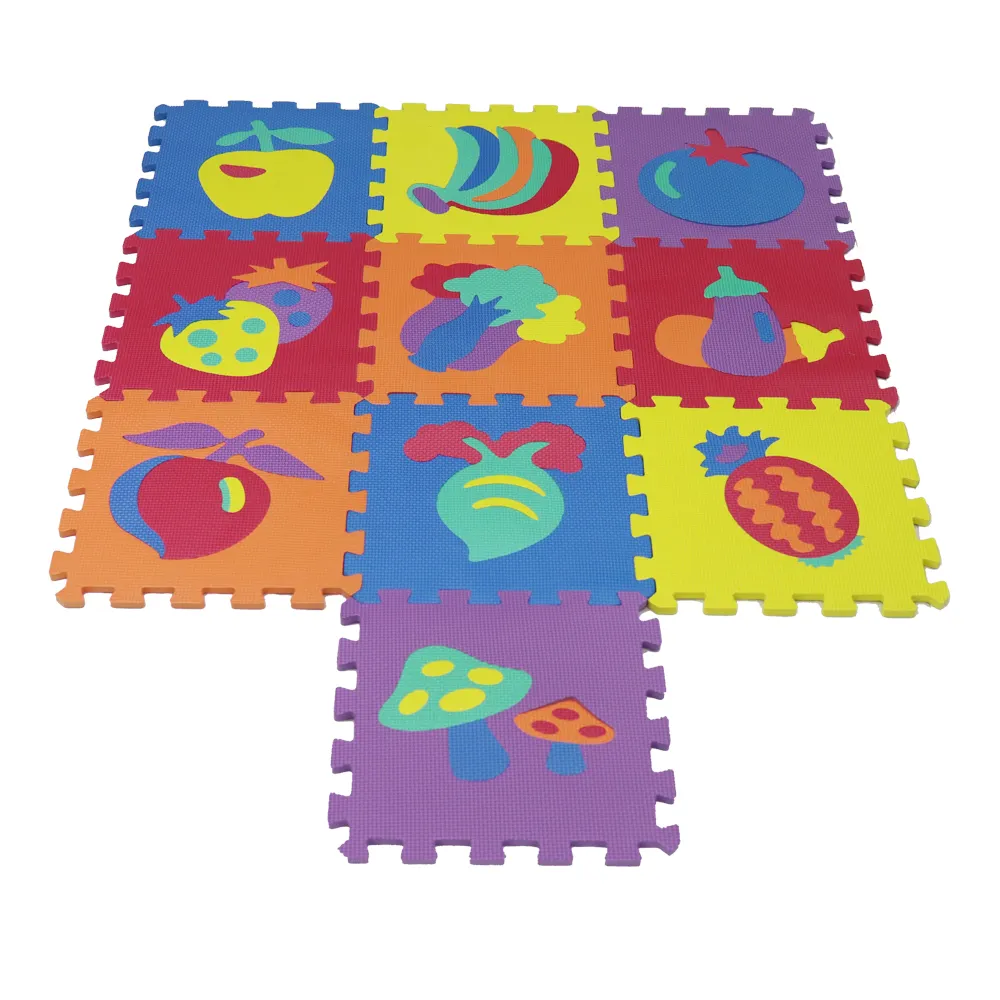 Kids foam floor puzzle play mat formamide below 200PPM 12in x 12in 10pcs/set baby toddler play mat