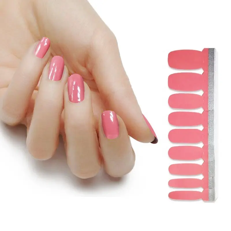 Autocollants pour vernis à ongles, 10 pièces, haute qualité, pas cher, 100% véritable, style coréen, couleur unie