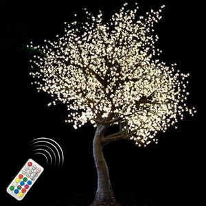 Outdoor Garden Landscape Christmas Festive Decoration 10ft Artificial RGB Color Changing Cherry Blossom <strong>LED</strong> <strong>Tree</strong> <strong>Light</strong> IP65 - Product Image 1