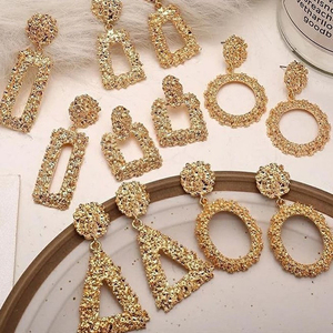 <span class=keywords><strong>Orecchini</strong></span> Pendenti Kaimei Fashion 2019 ZA Brands in Lega Multicolore per Donne, Grandi <span class=keywords><strong>Orecchini</strong></span> Statement in Metallo Dorato, Gioielli Unici Bijoux - Product Image 4