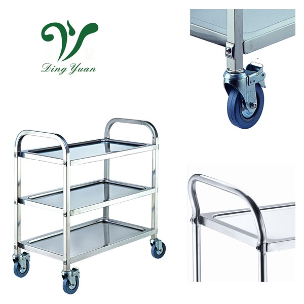 Медицинская Тележка из нержавеющей стали с колесами для больницы