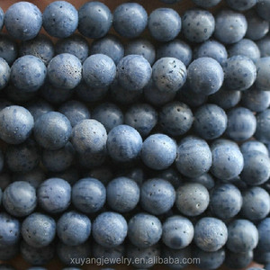 Di alta qualità 6 millimetri 8 millimetri 10mm 12mm blu corallo naturale branelli rotondi per monili che fanno (AB1507) - Product Image 1