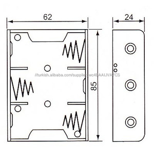 3xC Hücre (UM-2 * 3) Tel Kurşun Ile Pil Tutucu - Product Image 4