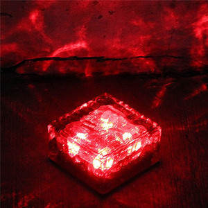 Cube lumineux solaire étanche pour l'extérieur, lumière en forme de brique de verre, glace, éclairage d'extérieur, idéal pour un jardin ou un sentier, 10 unités - Product Image 5