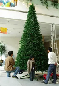 卸売3m 6m 12m 5メートル屋外大型巨大PVC人工クリスマスツリー