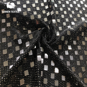 Trung Quốc vải dệt kim Nhà cung cấp bán nóng bán buôn chuyên nghiệp giá rẻ thời trang paillette Ren 3D spangle Sequins vải cho thể thao Váy T-Shirt quần - Product Image 1