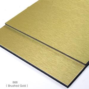 <span class=keywords><strong>Brushed</strong></span> Nhôm Composite Panel Vàng Bạc trang trí nội thất Signage <span class=keywords><strong>ACM</strong></span> bảng điều chỉnh - Product Image 4