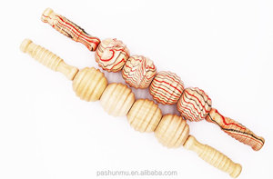 4 bolas de madera masajeador de alivio muscular de mano aplicación natural para el cuerpo - Product Image 3