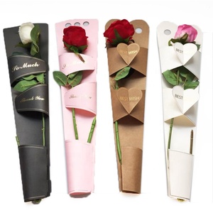 Wholesale in Stock New Product Hot Sell Paper Flower Packaging Single Rose Box
