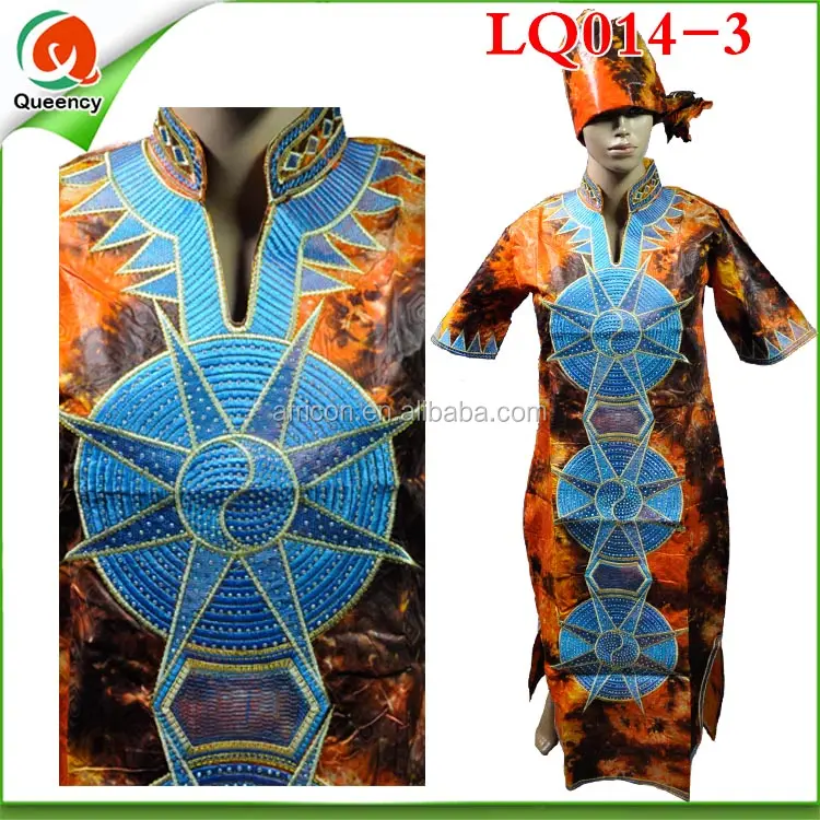 LQ014-2 wholesale african bazin clothes women long dress bazin african clothing