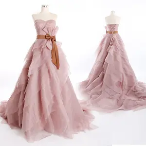 longue robe de bal robes de bal modeste RSM6660 organza couche robe de bal robe de soirée livraison gratuite mode corsage 2016