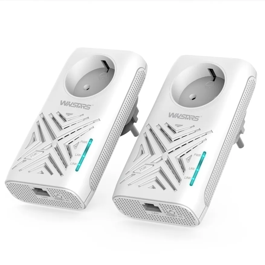 Nuovo arrivo 300m wifi extender AV500 homeplug e AC750mbps RJ45 ethernet powerline adapter