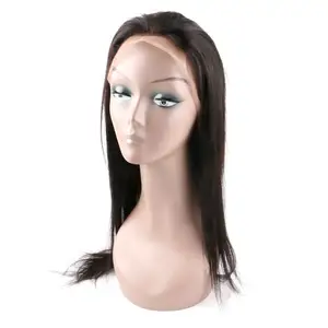 180% Density Swiss Transparent Lace Real Indian Remy Human Hair Full Lace Wigs