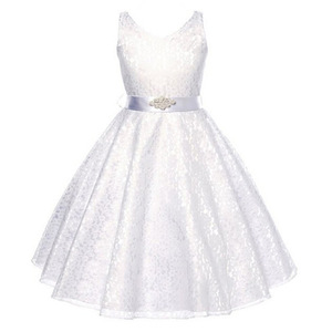 D0053 Abito da Bambina con Pizzo, Vestito Principessa Elegante <span class=keywords><strong>per</strong></span> Bambine - Product Image 4