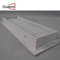 Grille d'air linéaire en aluminium de conception moderne, différentes tailles, diffuseur d'air de plafond pour la climatisation de bureau