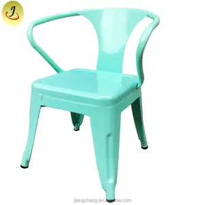 आधुनिक रंगीन धातु भोजन बच्चे पक्ष कुर्सी घर पर बाल विहार के लिए रेस्तरां JC-X53