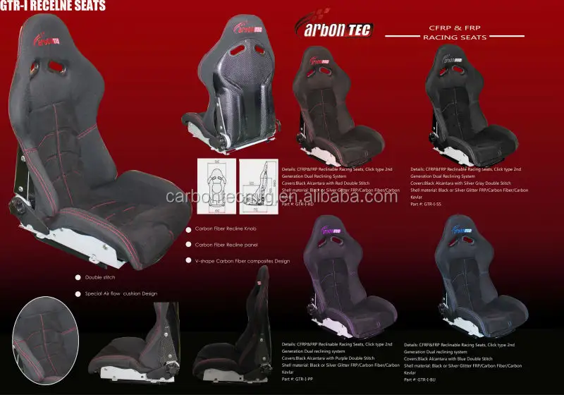 Recaro וכלה פחמן סיבי CFRP & FRP אוטומטי Reclinable ראסינג מושבי/ספורט מושבי