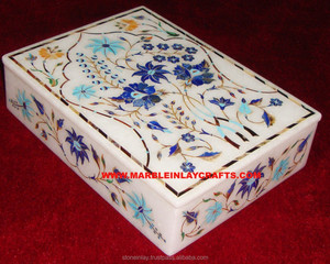 Decorative Marble Inlay Jewellery <b>Box</b>, Marble Inlay Jewelry <b>Box</b> - Product Image 1