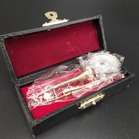 Mini Musical Instrument Copper Model Trombone Music Gifts
