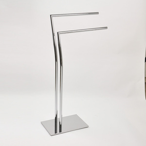 Chrome Square Base Bathroom <b>Towel</b> Hanging <b>Rail</b> High for Home Living Room Bedroom Hotel Dining Furniture Use - Product Image 3