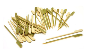 Bamboe Spiesjes Peddel <span class=keywords><strong>Sticks</strong></span> Houten Grill Kebab Barbecue Party Stick 15Cm