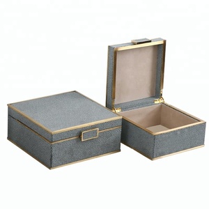 Scatola di profumo di legno di fascia alta su ordinazione di lusso di aspetto acquale con il contenitore di regalo del MDF del bordo dorato - Product Image 3