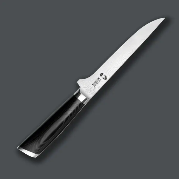 Japonês de alta qualidade damasco faca de desossar com pakka faca de madeira