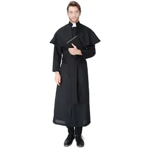 万圣节服装伪装耶稣基督男传教士服装玛丽亚牧师修女角色扮演