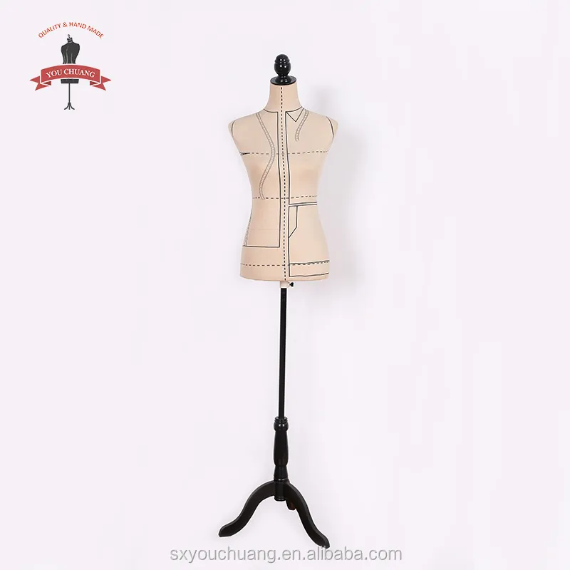 Thiệu Hưng Nhà Cung Cấp Torso Linen Mannequin Đứng Phụ Nữ Ajustuble Mannequin Cho Thợ May