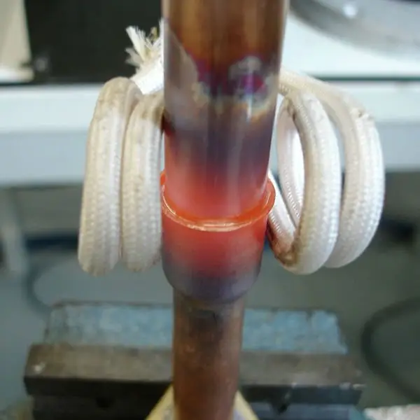 Pipe brazing weld induction heating machine