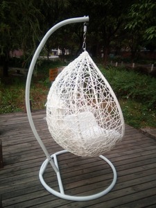 Wgcker balançoire œuf de patio extérieur blanche de mariage <span class=keywords><strong>chaise</strong></span> suspendue de balançoires de patio de conception originale - Product Image 2