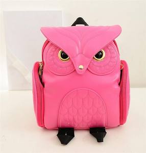 2024 ขายร้อนแฟชั่นเกาหลี Preppy สไตล์หนัง Pu การ์ตูนนกฮูกกระเป๋าเป้สะพายหลังสําหรับหญิง - Product Image 3