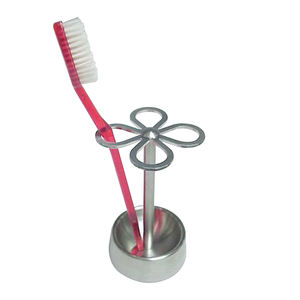 Soporte para cepillo de dientes de acero inoxidable con forma de trébol de cuatro hojas - Product Image 1