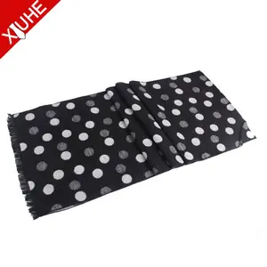 Custom chinese imports wholesale mens cashmere polka dot scarf