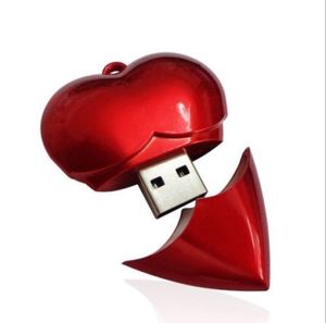 Hình trái tim USB 2.0/3.0 Key Flash Drive 1GB-64GB mã hóa vật liệu nhựa Pendrive - Product Image 2