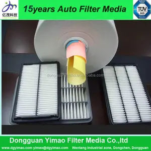 Auto rollo de material de filtro de aire sintético/medios son la principal filtro