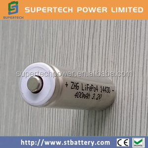 14430 400 mah 3.2v lifepo4 akku batetry mit cap-top - Product Image 1