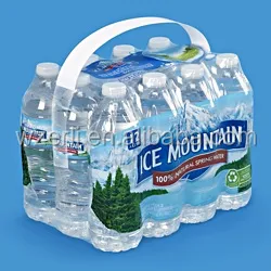 شعار الطباعة لاصق تحمل مقبض الشريط للمياه المعبأة في زجاجات حزم