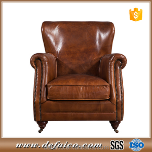 Vintage Véritable En <span class=keywords><strong>Cuir</strong></span> <span class=keywords><strong>Fauteuil</strong></span> <span class=keywords><strong>Club</strong></span> Pour Vente - Product Image 1