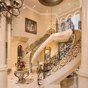 Trilhos interiores luxuosos do ferro forjado estilo europeu projetos para Villas fotos incluídas - Product Image 3