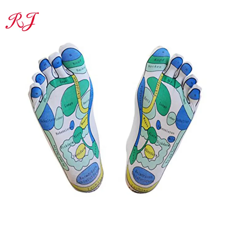 Meias de acupuntura RJ-I-1583, meias de reflexologia para massagem nos pés