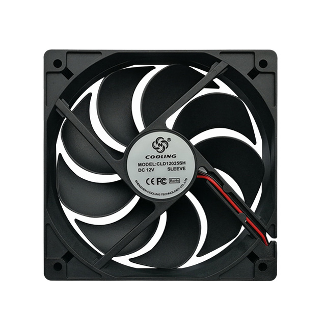 120x120x25mm 12V DC Brushless Electric Cooling Fan 120mm Plastic Blade OEM Customizable