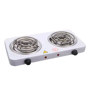 2kw double stove smokeless commercial electric hotplate with tubular heating element 2 coil plate cooker