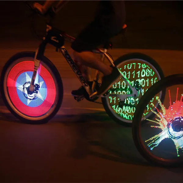 Imágenes de animación cambiables 128 Rgb Led rueda de radios de bicicleta