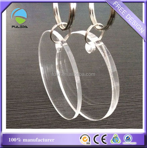 Llavero redondo de plástico acrílico transparente personalizado - Product Image 2